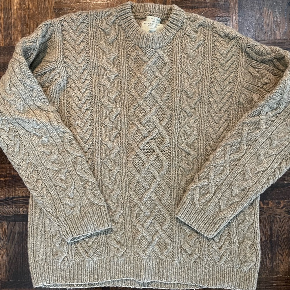 Vintage American Eagle men’s fisherman’s sweater, medium